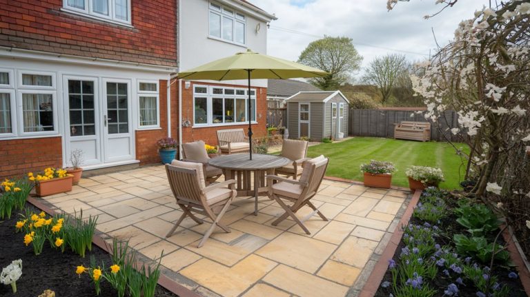 Stansted Mountfitchet Indian Sandstone Paving and Patios Design & Installation